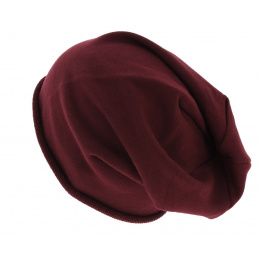 Oversized Beanie Brooklin Burgundy Cotton - Atlantis
