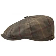 Casquette Hatteras Waxed Tartan marron beige - Stetson Reference : 6717 | Chapellerie Traclet