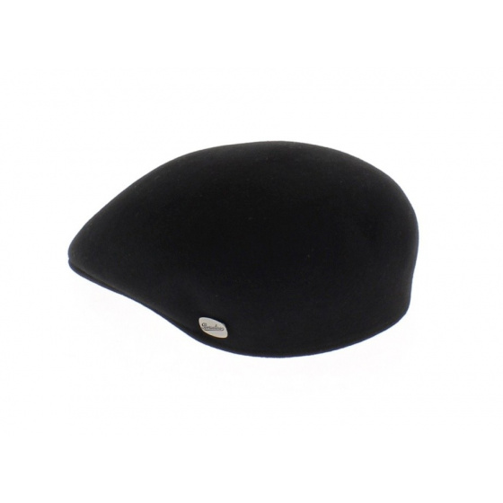Black Domed Felt Fur Cap - Borsalino