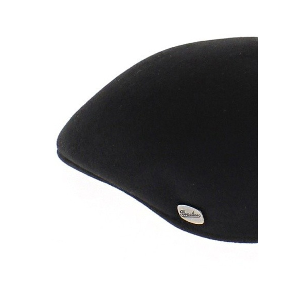 Black Domed Felt Fur Cap - Borsalino