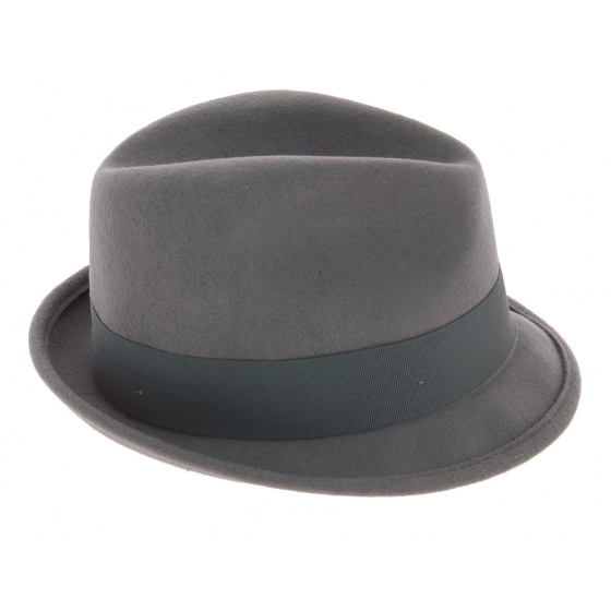 Gray Wool Felt Gain Player Hat - Brixton