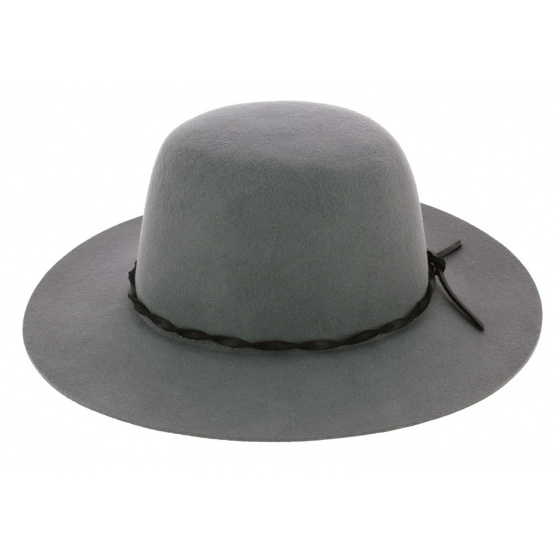 Dallas Grey Wool Felt Wide Brim Hat - Brixton
