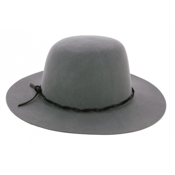 Chapeau Capeline Dallas Feutre laine Gris - Brixton