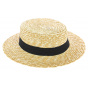 Natural Straw Boater Hat Large Sizes - Traclet