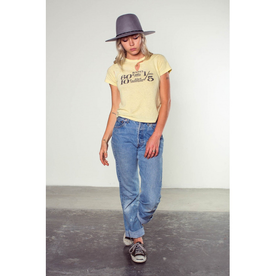 Chapeau Capeline Dallas Feutre laine Gris - Brixton