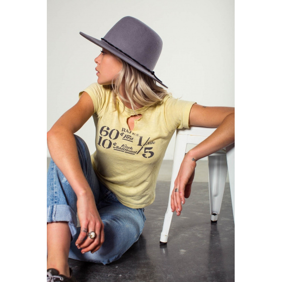 Dallas Grey Wool Felt Wide Brim Hat - Brixton