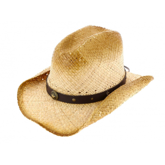 Cowboy Rising Star Hat Natural Straw - Bullhide