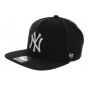 Snapback Visière Plate Craquelée NY Yankees Noir & argent - 47 Brand