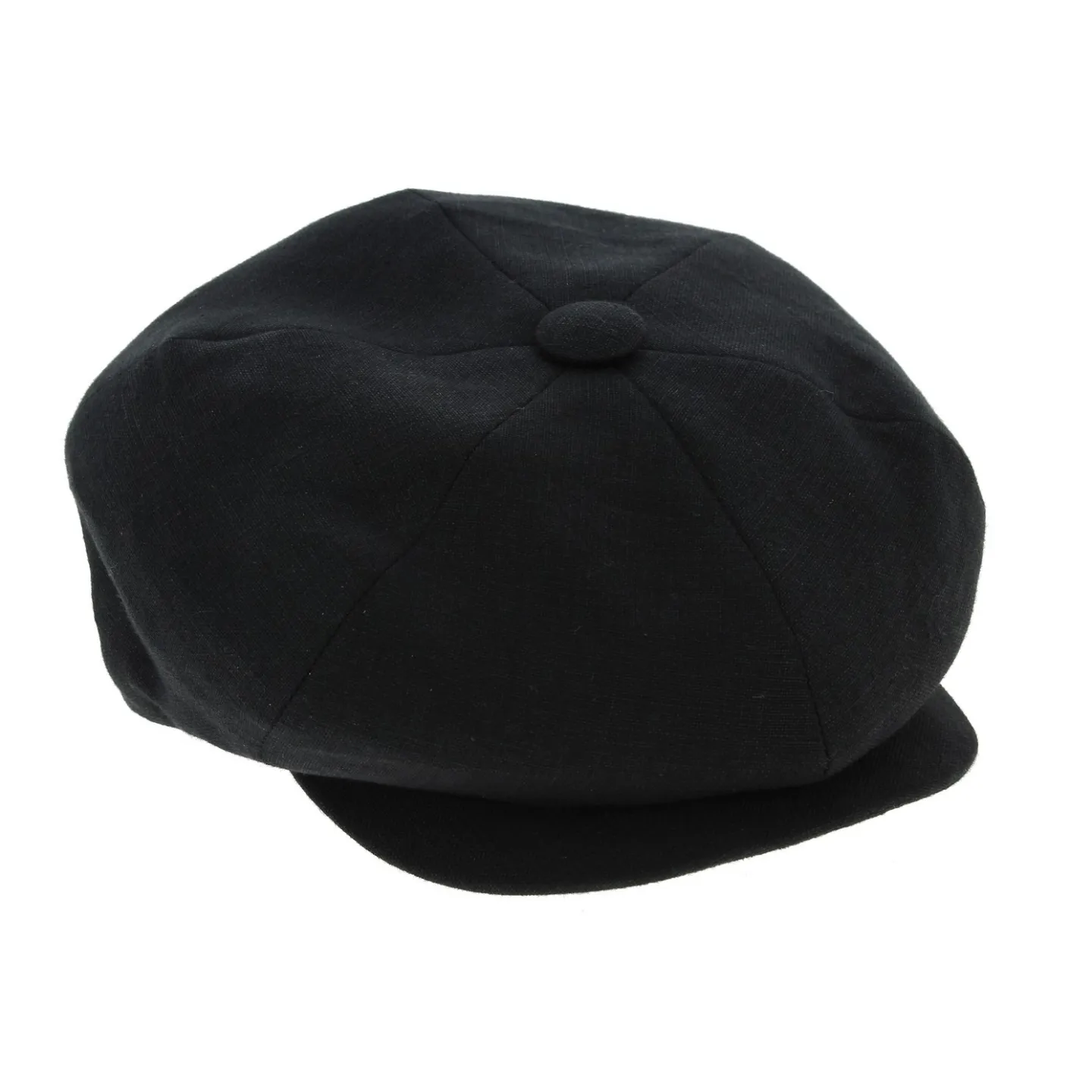 Newsboy Style Cliche Linen Cap Black - City Sport Reference: 6757 | Traclet Hat Shop