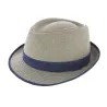 Beige Linen Trilby Hat Tropea - Traclet Reference: 6775 | Traclet Hat Shop