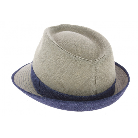 Beige Linen Trilby Hat Tropea - Traclet Beige Linen Trilby Hat Tropea - Traclet