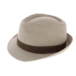 Chapeau Trilby Pergole Lin Beige - Traclet