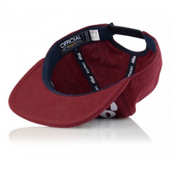 Burgundy Snapback Skate Logo Cap - Official