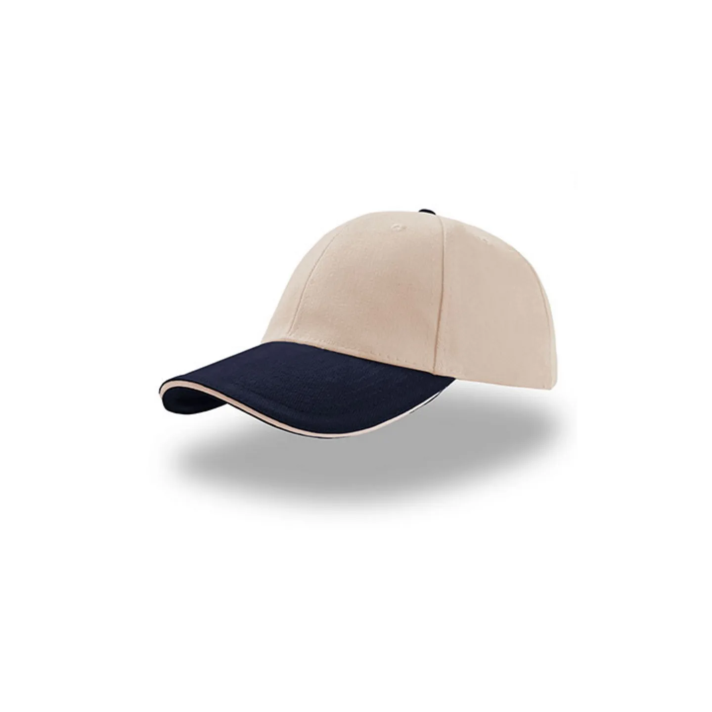 Casquette baseball beige et marine - boutique de casquette Reference : 6816 | Chapellerie Traclet