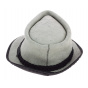 Grey Leather Fitzroy Trilby Hat - Traclet