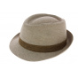 Monfortino Beige Linen Trilby Hat - Traclet