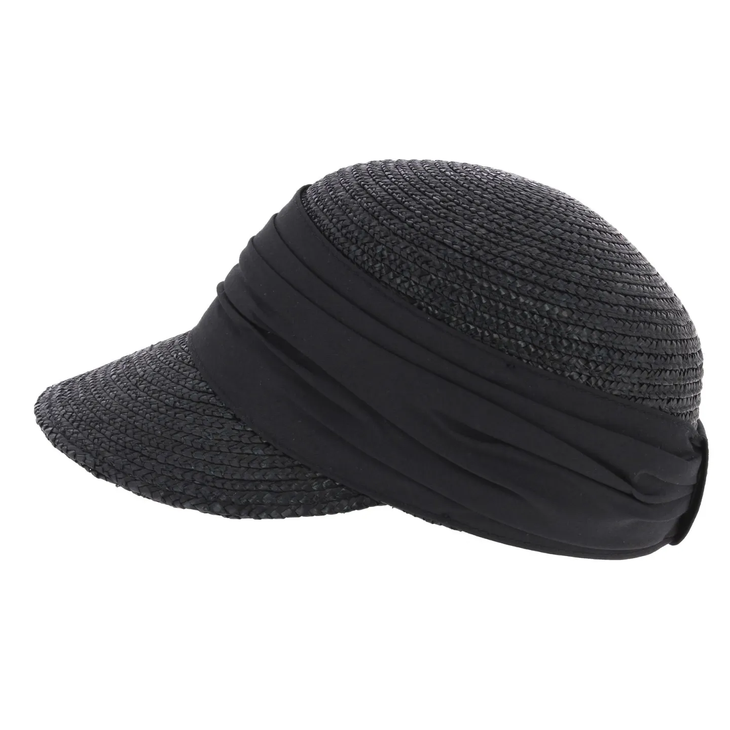 Black Natural Straw Cap - Seeberger Reference: 6831 | Chapellerie Traclet