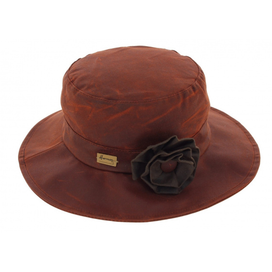 Rust Waterproof Waxed Cotton Bucket Hat - Herman