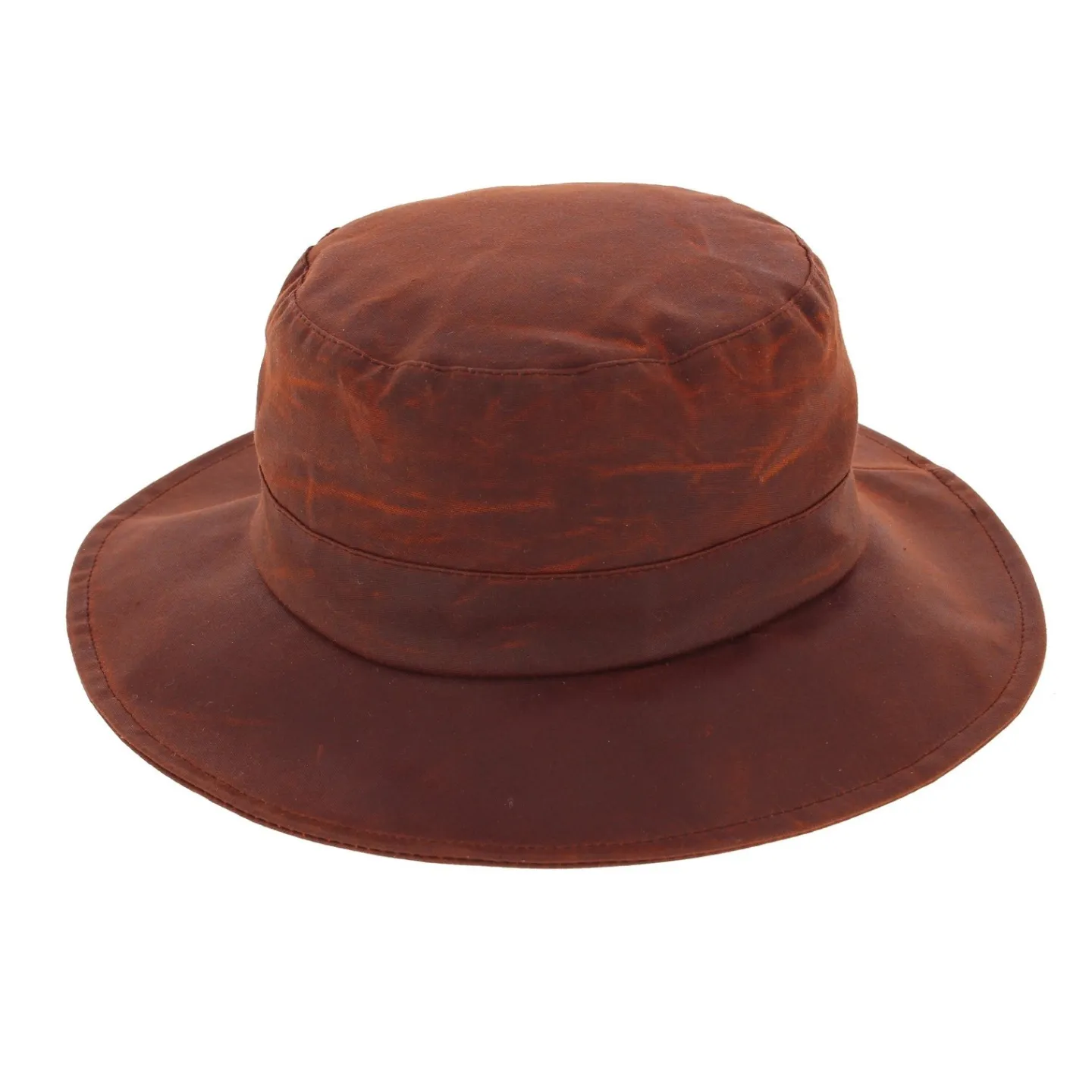 Waterproof Waxed Cotton Bucket Hat Rust - Herman Reference: 6850 | Traclet Hat Shop