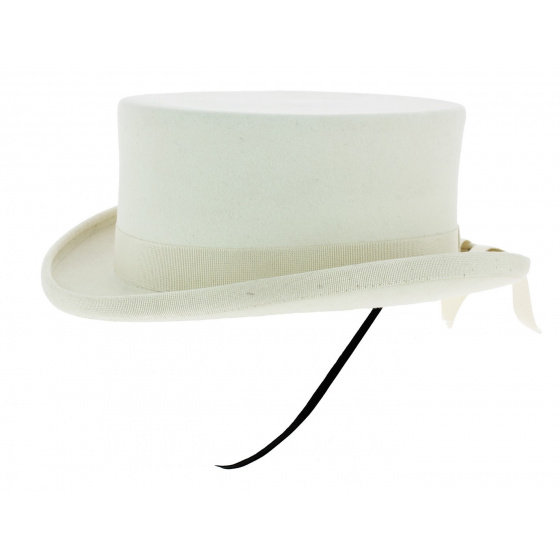 White Fur Felt Amazon Hat - Guerra 1855