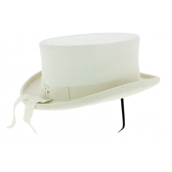 White Fur Felt Amazon Hat - Guerra 1855