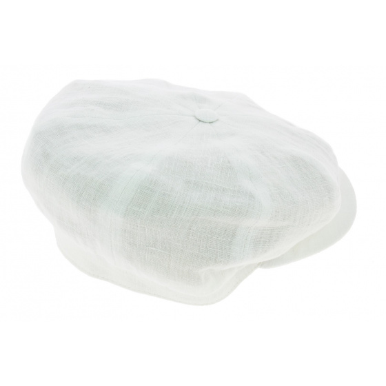 Casquette Style Irlandaise Lin Blanc - City Sport Casquette Style Irlandaise Lin Blanc - City Sport