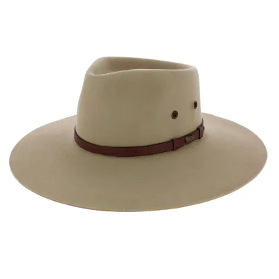 Chapeau Feutre Poil Territory Beige - Akubra Reference : 6883 | Chapellerie Traclet