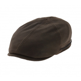 Casquette Redding cuir stetson cache-oreilles marron