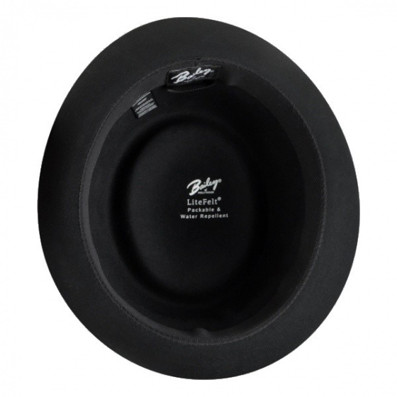 PorkPie Crowe Wool Felt Hat Black - Bailey