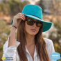 Turquoise suedette traveller hat - Rigon Headwear