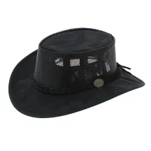 Chapeau Australien Foldaway Cooler Noir - Barmah Reference : 530 | Chapellerie Traclet