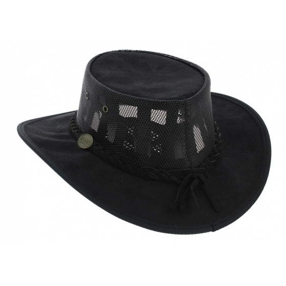 Chapeau Australien Foldaway Cooler Noir - Barmah