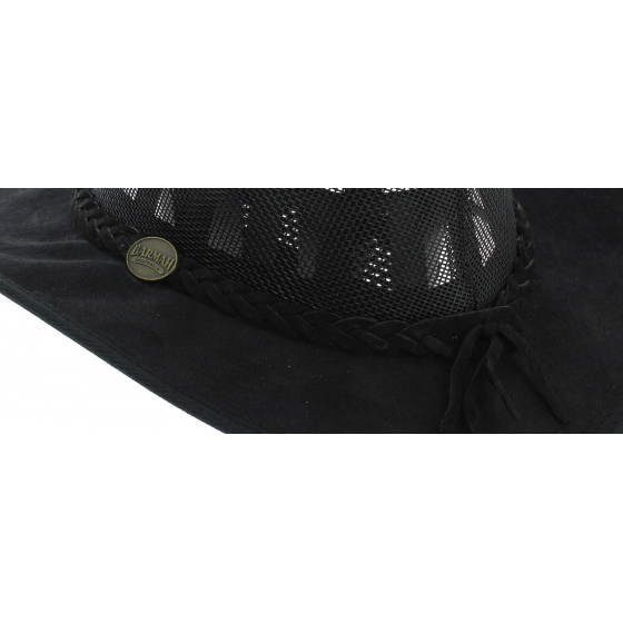 Chapeau Australien Foldaway Cooler Noir - Barmah