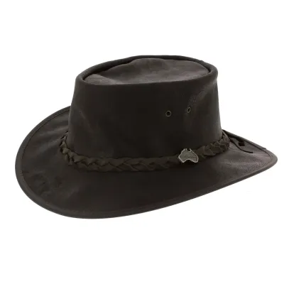 Chapeau Traveller Cuir Marron - Ayers Rock Reference : 6953 | Chapellerie Traclet