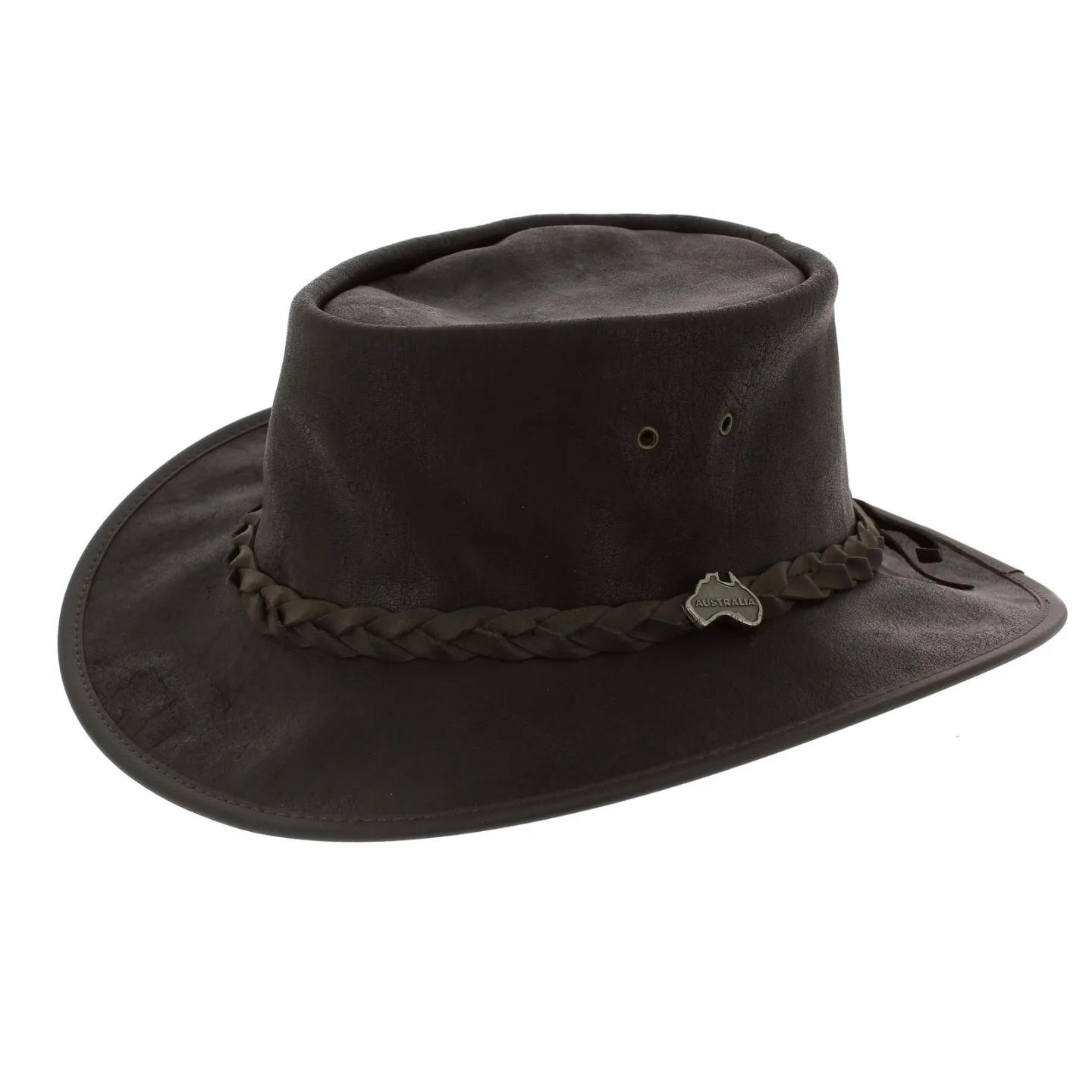 Brown Leather Traveller Hat - Ayers Rock Reference: 6953 | Traclet Hat Shop