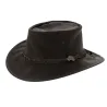 Brown Leather Traveller Hat - Ayers Rock Reference: 6953 | Traclet Hat Shop
