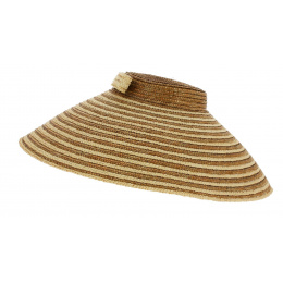 Wulan Two-Tone Straw Chinese Hat - Traclet