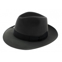 Gray fur felt hat