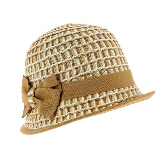 Beige Imperia Cloche Hat - Anna Rizzo