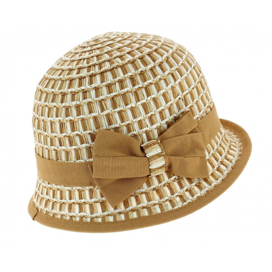Beige Imperia Cloche Hat - Anna Rizzo