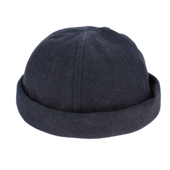 Denim Blue Cotton Docker Cooper Beanie - Mtm Denim Blue Cotton Docker Cooper Beanie - Mtm