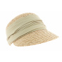Natural Straw Cap in Linen Color - Seeberger