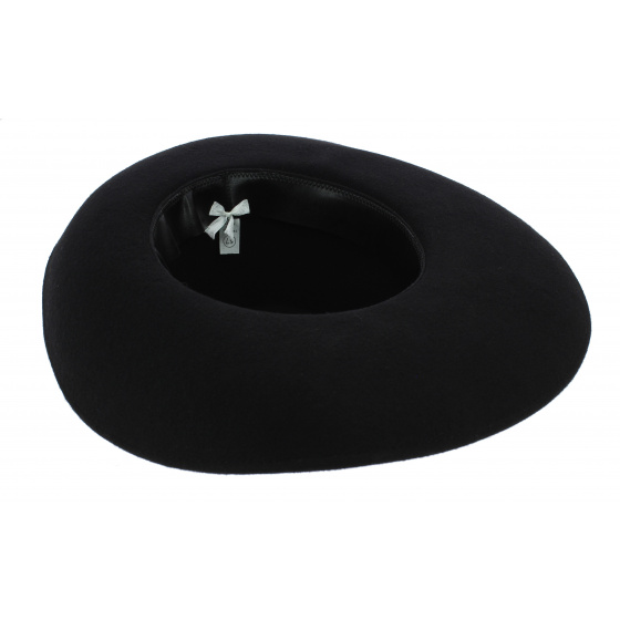 Black Felt Musketeer Hat - Traclet Black Felt Musketeer Hat - Traclet