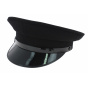 Black Wool Chauffeur Cap - Traclet