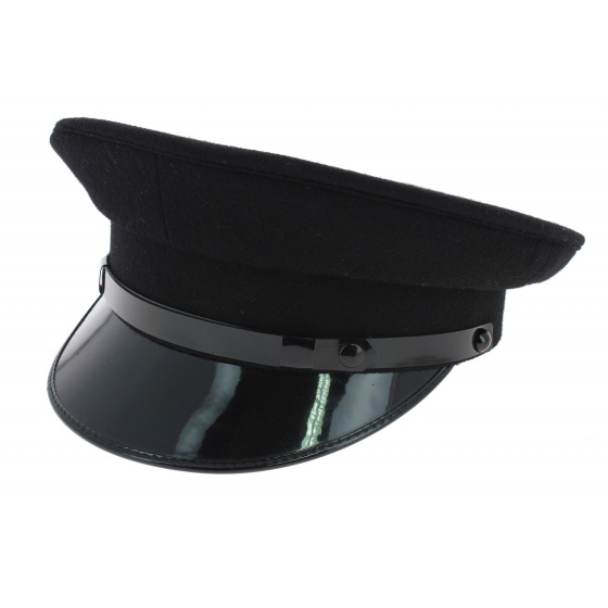 Chauffeur's cap Wool Black - Traclet