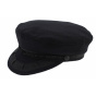 Black Wool & Nylon Sailor Cap - Aegean