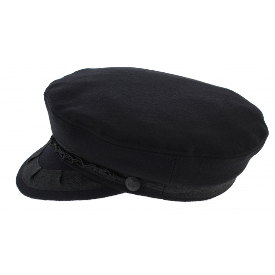 Casquette Marin Laine & Nylon Noir - Aegean  Casquette Marin Laine & Nylon Noir - Aegean