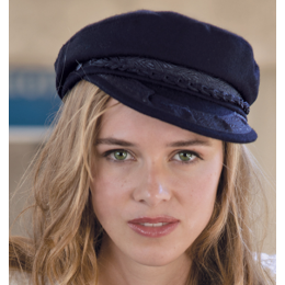 Black Wool & Nylon Navy Cap - Aegean