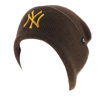 Bonnet Marron NY Yankees Acrylique - 47 Brand  Reference : 7008 | Chapellerie Traclet