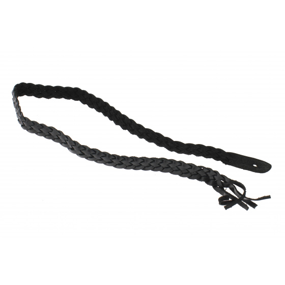 Black leather hat band - Aussie Apparel
